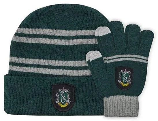 Harry Potter - Pipo/Käsineet Slytherin Lasten setti EU - Pipo