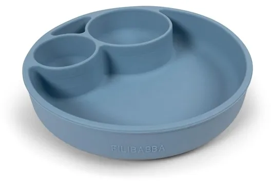 Filibabba jaettu silikonilautanen - Powder Blue