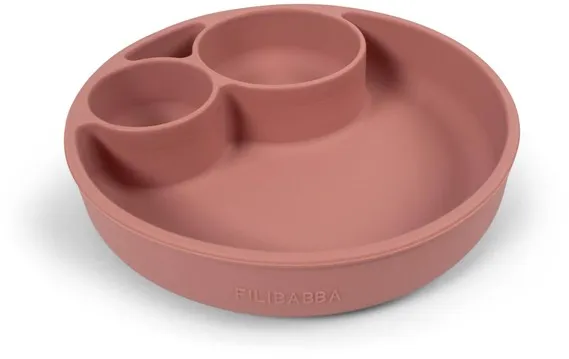 Filibabba jaettu silikonilautanen - Rose
